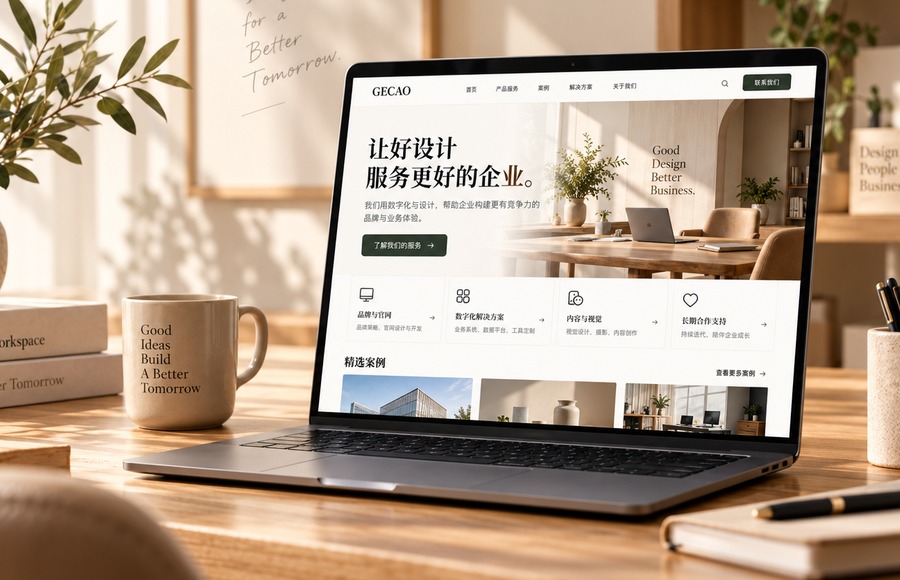 企业官网案例视觉示意